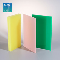 Feuille acrylique colorée OLEG en gros 600*1200mm, feuille PMMA coulée, feuille acrylique colorée 600*900mm pour découpe laser