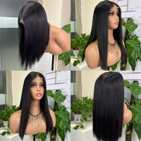 Peluca sin pegamento de cabello humano 100% vietnamita, cierre Kim K, lisa, estilo bob, sin pegamento
