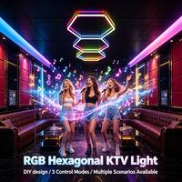 Barre lumineuse LED RGB modulaire hexagonale commerciale pour KTV, ambiance de salle de karaoké et de boîte de nuit