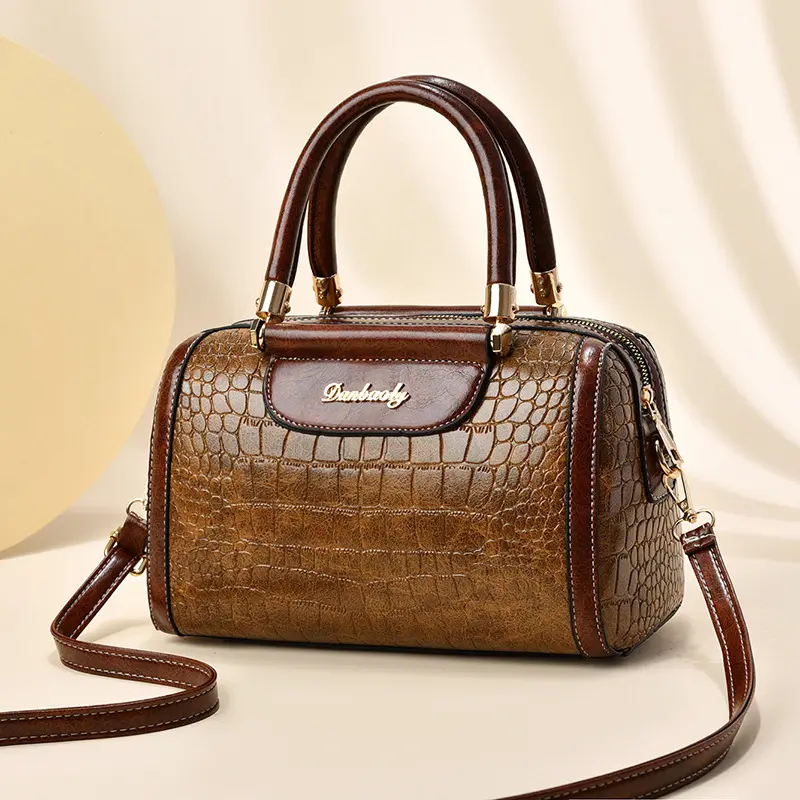 luxury hand bags ladies 2023 New Boston women bag messenger shoulders bolsos de mujer Stone pattern wholesale Handbags