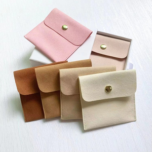 กระเป๋าใส่เครื่องประดับแบบซองพร้อมที่จับ  ลายนูน  สำหรับใส่ต่างหู สร้อยคอ  ขนาด 8*8+4 ซม.  รับสั่งทำรูปทรงตามต้องการ - Product Image 1