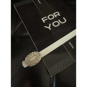 Cinturón para Mujer Fiori con Hebilla de Placa Redonda con Piedras, Chapado en Aleación, Accesorio de Moda - Product Image 1