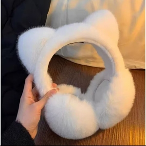 Cute Cat Ear Plush <b>Earmuffs</b> for <b>Women</b> Winter Street Style Student Cycling Warm Ear Protection Windproof Cold-Proof Ear Warmers - Product Image 6