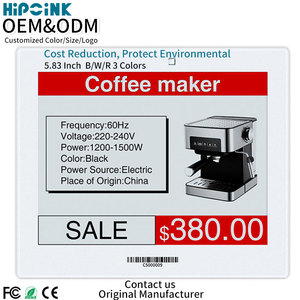 Hipoink epaper 5.83 inch eink Màn hình hiển thị hệ thống 2.4GHz Chiết Giang Xuất xứ điện tử nhãn Kệ siêu thị kỹ thuật số giá thẻ - Product Image 2