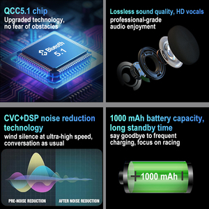 IP67 không thấm nước intercomunicador Loa tai nghe bluetooth 5.2 Tay Cuộc gọi miễn phí dài chờ xe máy Mũ bảo hiểm <span class=keywords><strong>intercom</strong></span> tai nghe - Product Image 6