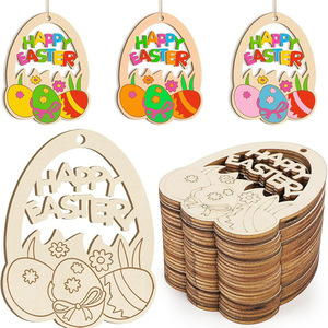 Œuf <span class=keywords><strong>de</strong></span> Pâques creux <span class=keywords><strong>en</strong></span> <span class=keywords><strong>bois</strong></span>, kit <span class=keywords><strong>de</strong></span> peinture DIY, tranche <span class=keywords><strong>de</strong></span> <span class=keywords><strong>bois</strong></span> non finie pour décoration <span class=keywords><strong>de</strong></span> fêtes, cadeau promotionnel - Product Image 4