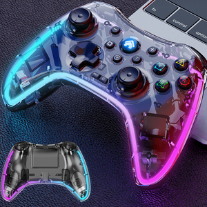 Mando RGB transparente para Nintendo Switch/<span class=keywords><strong>Android</strong></span> iso <span class=keywords><strong>Pc</strong></span>, mando inalámbrico Universal - Product Image 2