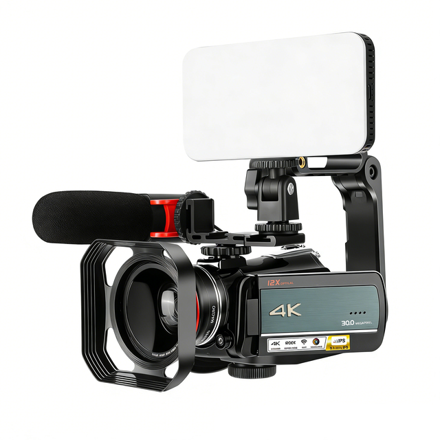 30Mp 4K Wifi 12x Optical Zoom Digital Video Camera With Touch Display and 100X Digital Zoom