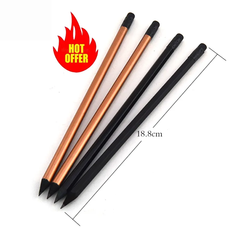 LOW MOQ Factory Promotional Wholesale Standard blackwood HB 2b pencils customized bulk pensils round black pencil