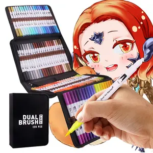 XinyiArt Wholesale Art Supplier Fineliner And Brush Tip Pens Dual Brush Markers Pen Artist Coloring Marker Set for Adults