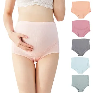 Womens Comfortabele Onder Bump Lage Taille Naadloze Moederschap Panty Ondergoed Voor Zwangere Vrouwen