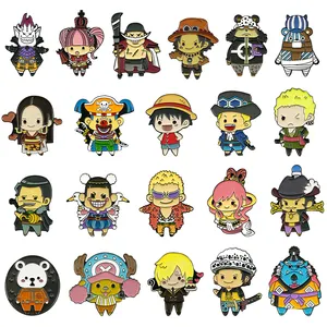 गर्म बिक्री Luffy Gekko Moria जोरो Doflamingo हेलिकॉप्टर जापानी मोबाइल फोनों प्यारा मिश्र धातु ड्रिप धातु बैज बटन ब्रोच पिन के लिए खिलौने बच्चों