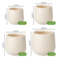 Pots de fleurs en plastique imitation ciment de grand diamètre pour arbres artificiels et fleurs artificielles, style épuré, vente en gros fabricant