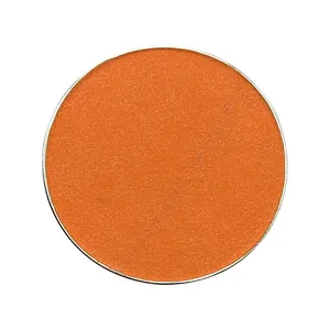 Wholesale custom blank round nickel plated base lapel pins orange 1495C glow power effect enamel pins