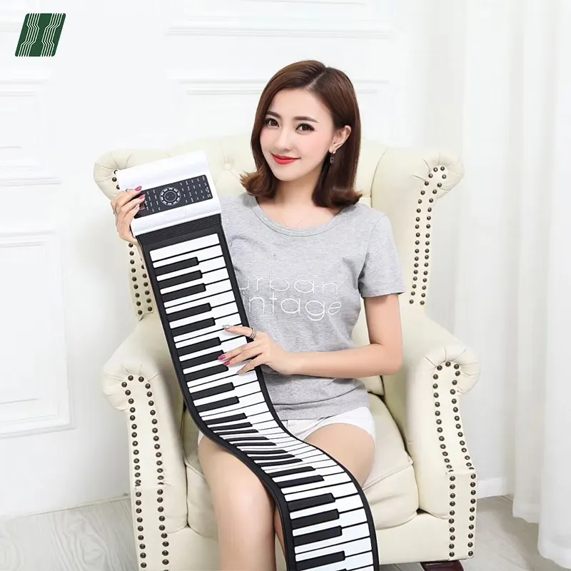 Professionele Elektrische Flexibele Digitale Hand Roll Piano 88 Toetsen Roll Up Digitale Piano Elektronische Piano