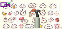 Lot d'autocollants personnalisés en vinyle pour ongles, motifs de dessins animés mignons, autocollants logo personnalisés, feuilles miniatures imperméables pour nail art, autocollants créatifs découpés à la forme.