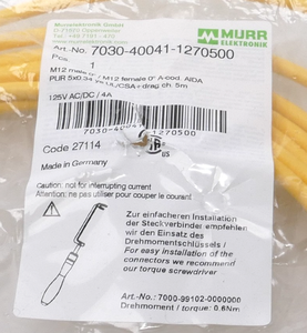 Plc Electronics M12 St. 0. / Bu. A-cod. <span class=keywords><strong>Aida</strong></span> |   7030-40041-1270500 para Producto en Garantía - Product Image 2