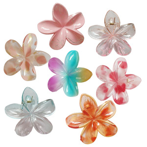 Frangipani Hair Clip Spring Clip Pearl Colored Macarons Daily Use High Quality Hair Accessories - Product Image 4