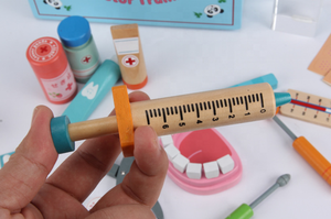 Kit <span class=keywords><strong>Giocattolo</strong></span> Medico per Bambini in Legno <span class=keywords><strong>Set</strong></span> Gioco di Ruolo Dottore <span class=keywords><strong>Set</strong></span> Dentista - Product Image 4