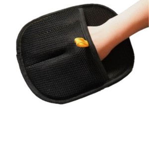 ถุงมือกำจัดขนสัตว์เลี้ยง ถุงมือกำจัดขนแบบสแตติกสำหรับแมวและสุนัข อุปกรณ์ดูแลสัตว์เลี้ยง ถุงมือผ้าสี่เหลี่ยม - Product Image 1