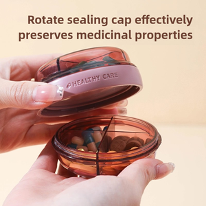 8コンパートメントポータブル医学2層ピルボックスピルボックスポータブル医学ディスペンサー週7日 - Product Image 3