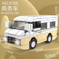 Superbe Ensemble de Blocs de Construction Urbains DIY MOC en Plastique ABS à l'Échelle 1:12 : Voitures de Sport, Autobus Scolaires, Camions de Pompiers et Véhicules Tout-Terrain - Éducatif