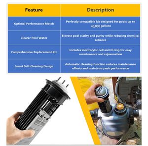 Kit de remplacement de batterie <span class=keywords><strong>Nature2</strong></span> Fusion Soft R0503000, kit de remplacement de batterie Premium R0503000, peut remplacer une piscine jusqu'à 40k-45k gallons - Product Image 3