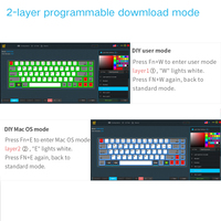 SKYLOONG GK68 SK68 68 Tombol Keyboard Mekanik pink Hot Swappable Rgb Backlit Typewriter 65% Keyboard