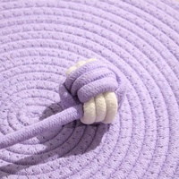 Accessoires pour animaux de compagnie : Tapis rafraîchissant et anti-dérapant en corde de coton tressée pour chiens, avec jouets à bille