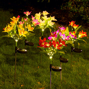 Luces Solares para Jardín, Lámpara de Flores LED de 7 Cabezas, Impermeable, Iluminación Decorativa para Césped con Energía Solar - Product Image 1