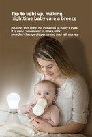 Veilleuse LED multifonctionnelle moderne de style japonais personnalisée pour bébé, avec contrôle tactile, rechargeable, protection oculaire CRI 80-89 élevé