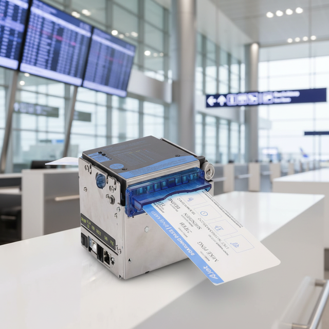 HSPOS 80mm Thermal Receipt & Flight Boarding Ticket Printer with USB RS232 LAN Interface Automatic Paper Feeding for Airport Use
