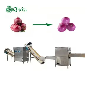 Pelle di cipolla automatica che rimuove la linea di lavorazione della pelatura fornitore linea di produzione della sbucciatrice della cipolla della cina