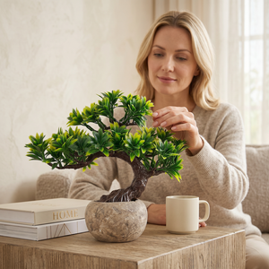 G51 Haute Simulation Intérieur Décoratif Faux Pin Artificiel <span class=keywords><strong>en</strong></span> <span class=keywords><strong>Pot</strong></span> Cyprès Bonsaï <span class=keywords><strong>Japonais</strong></span> Plantes - Product Image 2