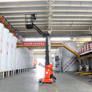 Вертикальная мачта Rrisenmega с рычагом, гидравлическая подъемная платформа, подвижная воздушная Рабочая платформа, телескопическая платформа, 9 м, 200 кг - Product Image 5