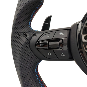Volant en cuir pleine fleur perforé style M pour <span class=keywords><strong>BMW</strong></span> F10 F16 F20 F30 F31 F32 M3 F80 M4 F82 M3 F87 E88 E90 E92 M6 F81 - Product Image 3