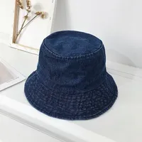 Chapeau de pêcheur en jean rayé à large bord pour hommes et femmes, protection solaire printemps/été et ombre légère