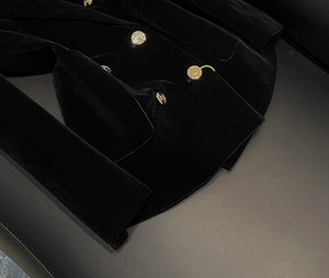 Blazer <span class=keywords><strong>de</strong></span> <span class=keywords><strong>Terciopelo</strong></span> <span class=keywords><strong>de</strong></span> Alta Calidad para <span class=keywords><strong>Mujer</strong></span>, Estilo Casual <span class=keywords><strong>de</strong></span> Oficina, Manga Larga con Muescas, Doble Botonadura, Adorno <span class=keywords><strong>de</strong></span> Pedrería, Novedad <span class=keywords><strong>de</strong></span> Invierno - Product Image 6