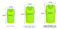 Vente en gros d'usine, logo personnalisé, 100% fibre de polyester, respirant et à séchage rapide, gilet d'entraînement de football pour enfants et adultes