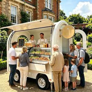 Camión de Comida Móvil Personalizado, Carrito de Comida Callejera con Cocina Completa para Hot Dogs, Pizza, Café, Helados y Camping - Product Image 1