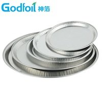 Plateau rond en aluminium durable de 18 pouces, jetable, pour traiteur, idéal pour les plats de viande, de fromage, de charcuterie, présentoir alimentaire, plateau argenté