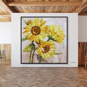 Penjualan Laris Lukisan Minyak Bunga Desain Modern dan Seni Dinding Kanvas untuk Ruang Tamu Rumah