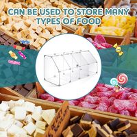 2 packs de bacs à bonbons en acrylique à 4 niveaux, contenants transparents pour aliments secs et épices, présentoirs transparents pour beignets au détail