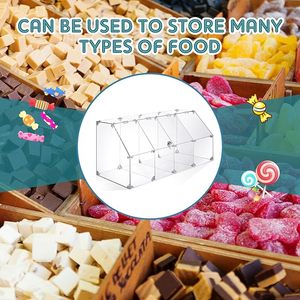 2 packs de bacs à bonbons en acrylique à 4 niveaux, contenants transparents pour aliments secs et épices, présentoirs transparents pour beignets au détail - Product Image 5