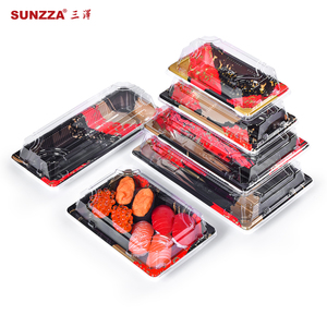 Sunzza Boîte à <span class=keywords><strong>sushi</strong></span> personnalisée Emballage alimentaire en plastique jetable Boîtes à déjeuner à emporter <span class=keywords><strong>Sushi</strong></span> Boxe à emporter - Product Image 1