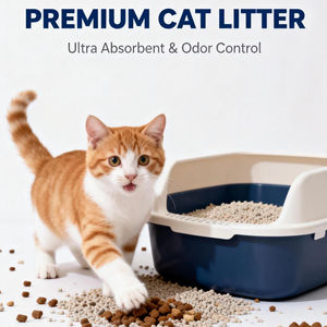 Bac à litière pour chat en tofu avec charbon actif, bois, amidon de maïs, jetable, sans blocage des toilettes - Product Image 1