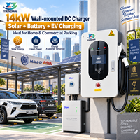 Borne rapide 14kW courant continu voiture électrique murale CCS2 OCPP1.6J RFID APP solaire stockage batterie maison commerce