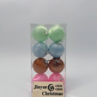 Boules de Noël en plastique satiné de haute qualité, 3 pouces, facettées, rouge et or, étanches, personnalisables, pour les fêtes