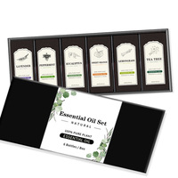 Huile Essentielle d'Aromathérapie Naturelle Lavande et Arbre à Thé, Huile de Massage Végétale, Lot de 6/12 Pièces, Pour Tous Types de Peau, Peau Douce