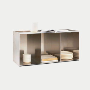 <span class=keywords><strong>Tavolino</strong></span> <span class=keywords><strong>Laterale</strong></span> HUACHI a 3 Ripiani in Lamiera di Alluminio Personalizzabile OEM con Mensole, Arredamento Moderno per la Casa - Product Image 3